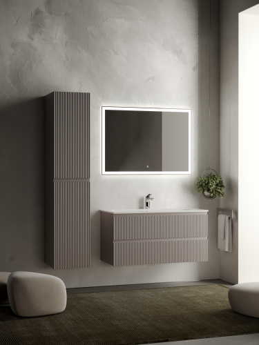 Тумба под раковину Sancos SNOB R SNR100SM 100х45х50 подвесная цвет бежевый - фото 3